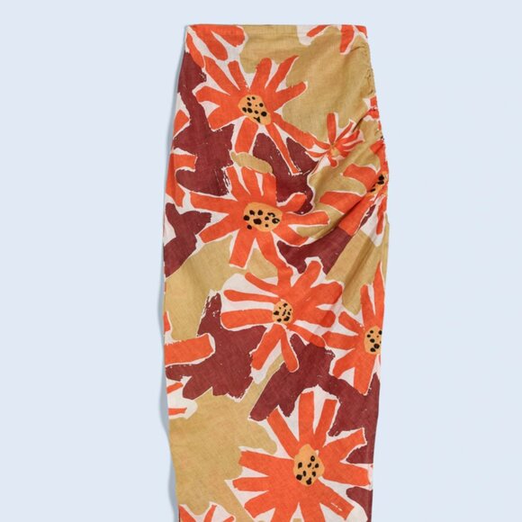 Zulu & Zephyr Wildflower Linen Midi Skirt - Picture 3 of 5